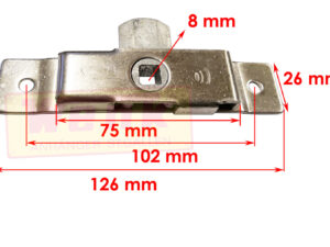Zungenschloss Nirosta 75x126x26mm