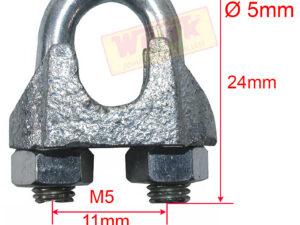 Drahtseilklemme für Seil-D.:5mm M5