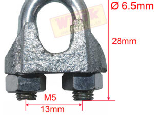 Drahtseilklemme für Seil-D.:6.5mm M5