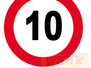 10km/h Geschwindigkeitskleber D:200mm