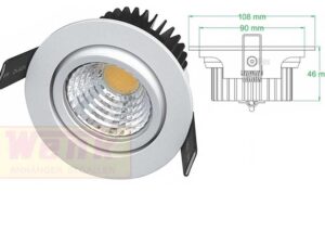 Innenleuchte LED Einbaustrahler COB 12W/230V 1000lm IP20 schwenkbar