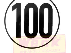 100km/h-Schild/Geschwindigkeitskleber D:200mm