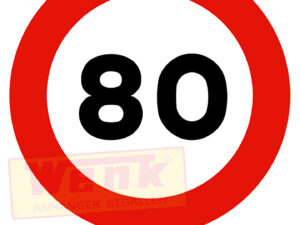80km/h-Schild/Geschwindigkeitskleber D:200mm