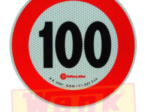 100km/h-Schild D:200mm reflektiert Geschwindigkeitskleber