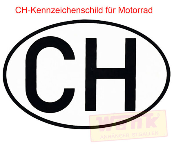 CH-Schild/Aufkleber für Motos 75x50mm