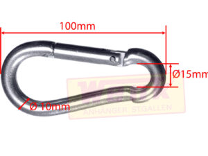 Karabinerhaken 100x10mm Belastung:300kg