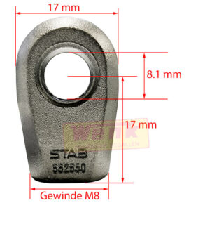 Auge STABILUS M8 Einbaumass:17mm Loch:8.1mm