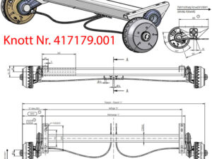 Achse KNOTT 1500kg A:1000mm C:1450mm
