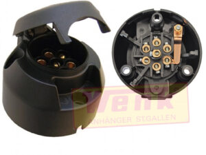 Steckdose 7-pol Kunststoff schwarz