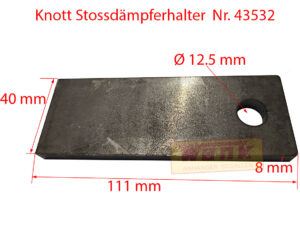 Radstossdämpferhalter KNOTT gerade
