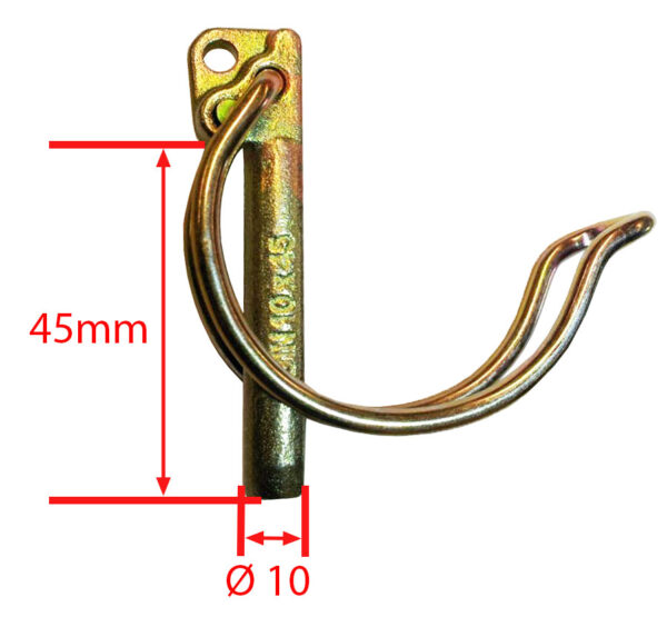 Klappsplint/Rohrklappstecker 10x45mm verzinkt