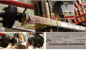 Achse BPW-Gummifederachse 2100kg/140Km/H verzinkt