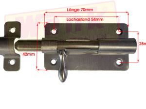 Bajonettriegel Edelstahl 70x40mm inkl. Kloben