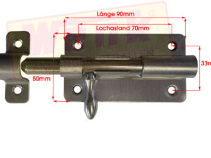 Bajonettriegel Edelstahl 90x50mm inkl. Kloben