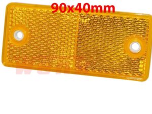 Rückstrahler gelb 90x40mm 2-Loch