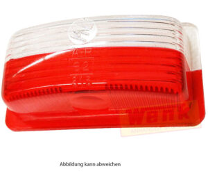 Ersatzglas rot/weiss zu Pendelpositionsleuchte