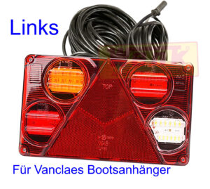 Rückleuchte LED links zu VANCLAES Bootsanhänger