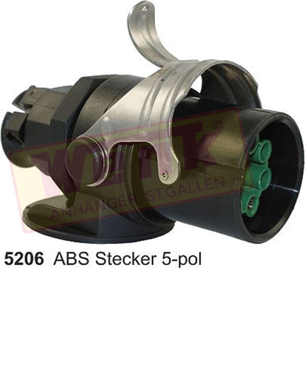 Stecker ABS 5-pol. 12V für Kabel-D:15-17mm