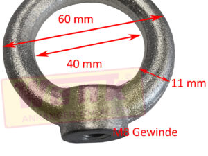 Ringmutter M8/D=40mm innen