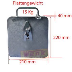 LAMBERT-Plattengewicht 15kg komplett Metall verzinkt