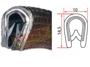 Gummikantenschutzprofil 1-4mm Klemmbereich