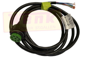 Versorgungskabel grün 2000mm 8-pol Bajonettstecker rechts