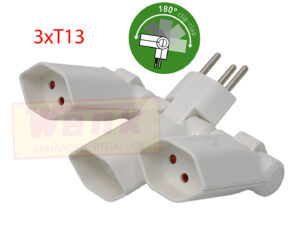 Stecker Clip-Clap 3xT13 mit Kinderschutz