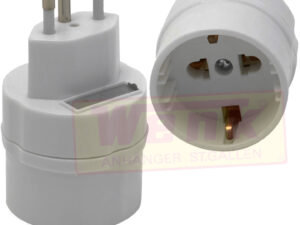 Adapter-Übergangsstecker Schuko T12 3-pol.