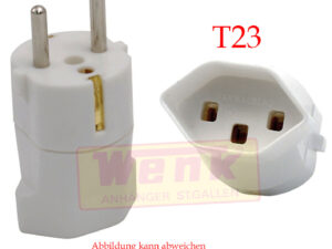 Adapter-Übergangsstecker CH-T13 Schuko-T23