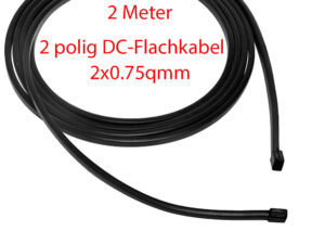 Flachkabel 2-Meter 2x0.75qmm DC