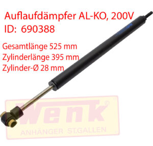 Deichselstossdämpfer ALKO 200V für Euro Bremse Buchse 37.5mm