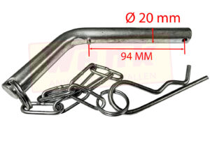 Steckbolzen verzinkt mit Kette D:20mm