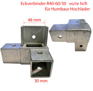 Eckverbinder R40-60/30 vo/re hi/li für Planengestell