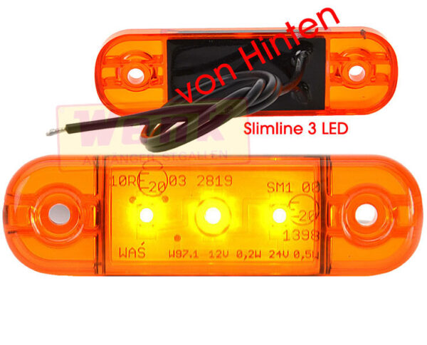 Positionsleuchte LED orange WAS-W97.1 Slimline-3