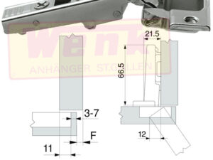 Blum CLIP top Möbelband 110 Eckanschlag
