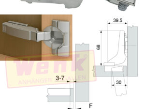 Blum CLIP top Möbelband 110 Innenanschlag