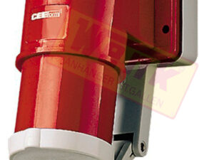 Gerätestecker AP CEE 16A 5P 400V rot Mennekes mit Deckel