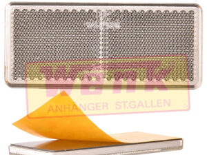 Rückstrahler weiss 96x42mm selbstklebend