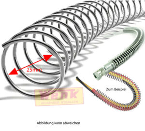 Schutzspirale rund aus Metall 25x2mm