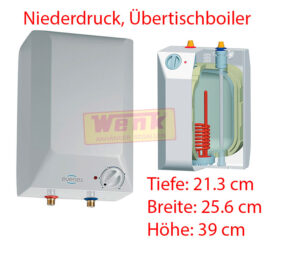 Boiler/Warmwasserspeicher 5l drucklos Übertisch Niederdruck