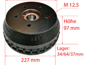 Bremstrommel HUMBAUR 200x50 5x112