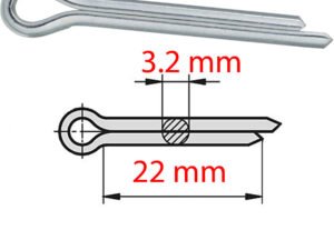 Splint 3.2 x 22mm verzinkt DIN 94