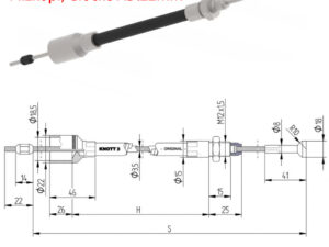 Bremsseil KNOTT 1230/1420mm Pilz Glocke AD:22mm