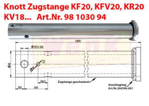 Zugstange KNOTT KF20 KRV20 KR20 D:45x6 L:399mm