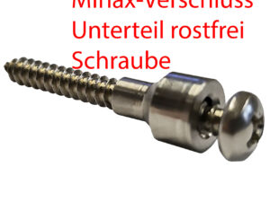 MINAX-Verschluss Unterteil Chromstahl
