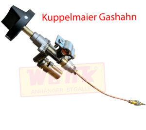 Gashahn kpl. für 3-fach gebohrte Brennerrohre