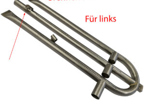 Brennerrohr Edelstahl links