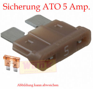 Sicherung ATO 5 Amp. braun (Flachstecksicherung)