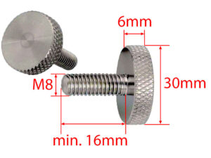Rändelschraube M8x16 DIN 635 Edelstahl
