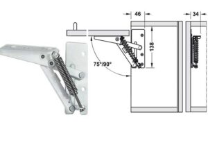 Klappenliftbeschlag Kinvaro T57 Links